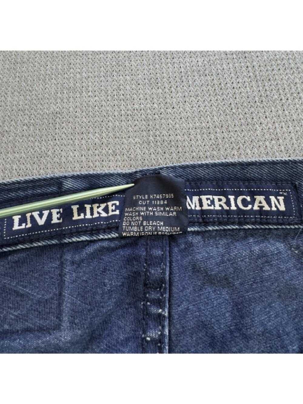 Vtg HOBO Live Like An American Jean Shorts Mens Size 31 Denim Loose Fit Blue - Picture 14 of 14